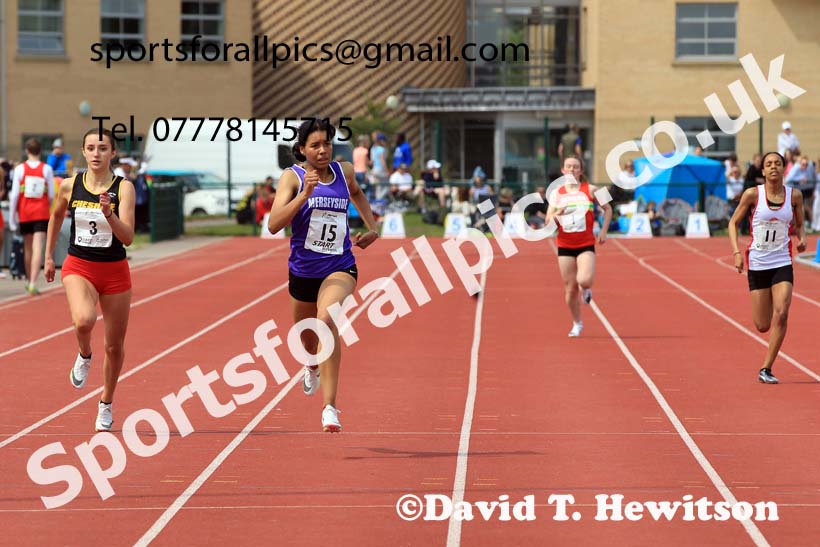 Womens Under-17s 300 metres, 2022 Northern Inter Counties U17s and U15s Track and Field, York, Thursday, June 2nd. Photo: David T. Hewitson/Sports for All Pics